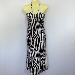 Princess Polly Dress Maxi Halter Zebra Print Excellent Condition~ Sz 2